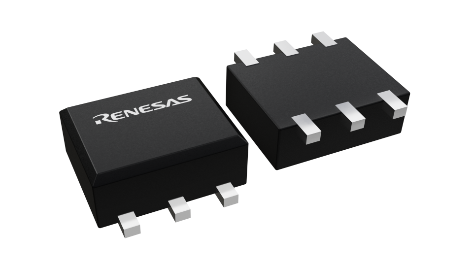 3D illustration featuring top and bottom views of WSOF IC chip package with 6 lead count.