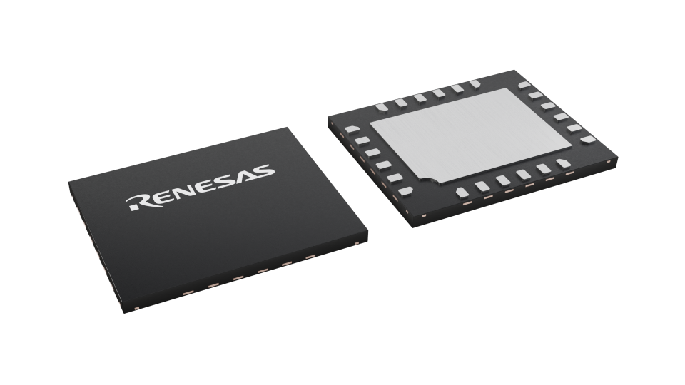 3D illustration featuring top and bottom views of X2QFN IC chip package with 28 lead count.