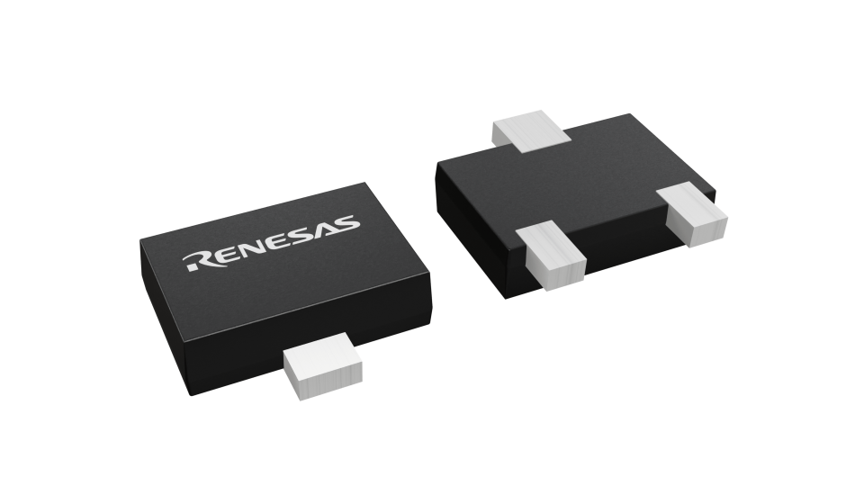 3D illustration featuring top and bottom views of XSOF IC chip package with 3 lead count.