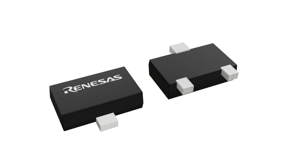 3D illustration featuring top and bottom views of XSOF IC chip package with 3 lead count.