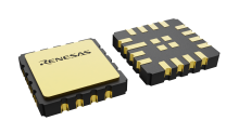 3D illustration featuring top and bottom views of CLCC IC chip package with 16 lead count.