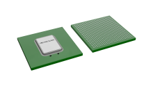 3D illustration featuring top and bottom views of FBGA IC chip package with 576 lead count.