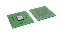 3D illustration featuring top and bottom views of FCBGA IC chip package with 1022 lead count.
