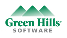 Green Hills Software logo.