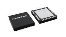 3D illustration featuring top and bottom views of LQFN IC chip package with 40 lead count.