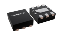 3D illustration featuring top and bottom views of ODFN chip package with 6 lead count.