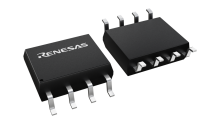3D illustration featuring top and bottom views of SOIC chip package with 8 lead count.