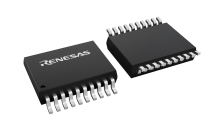 3D illustration featuring top and bottom views of SSOP chip package with 20 lead count.