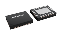 3D illustration featuring top and bottom views of TQFN chip package with 20 lead count.