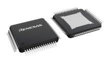 3D illustration featuring top and bottom views of TQFP-EP chip package with 64 lead count.