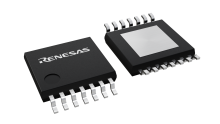3D illustration featuring top and bottom views of TSSOP-EP IC chip package with 4 lead count.