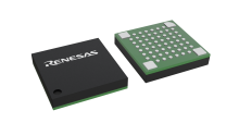 3D illustration featuring top and bottom views of VFLGA IC chip package with 64 lead count.