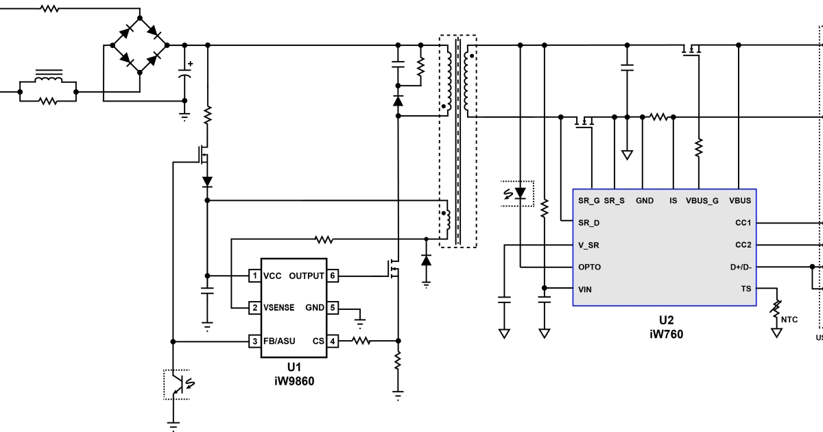 iW760 Zero Standby Power SecondarySide USB Power Delivery 3.0