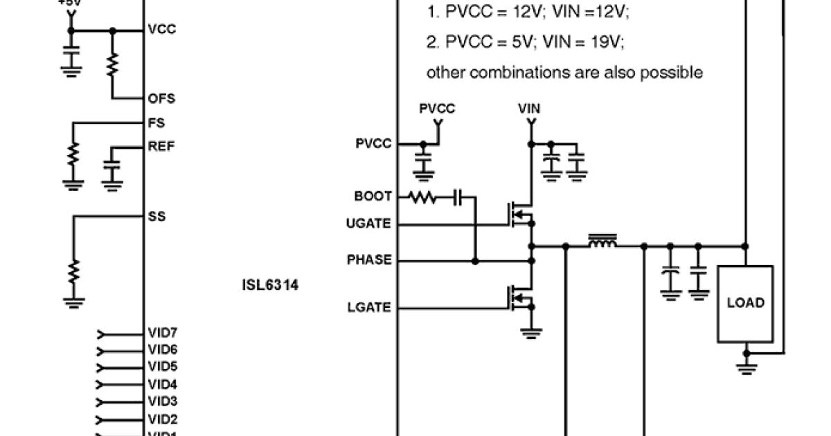 Isl6314 single phase buck pwm controller with integrated mosfet