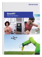Brochure cover featuring renesas's greenFET robust load switches products.