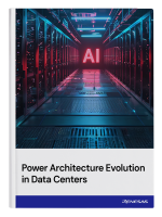 Whitepaper cover featuring power architecture evolution in data centers.