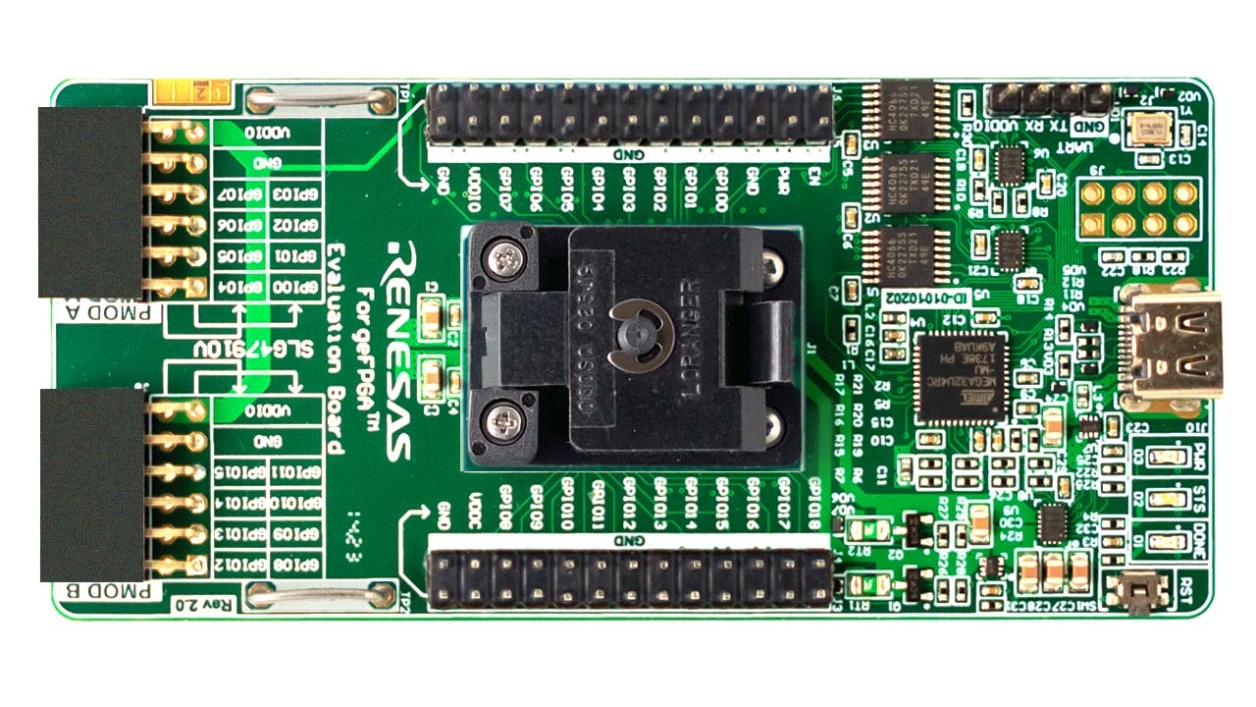 SLG7EVBFORGE 1K LUT ForgeFPGA 评估板 - 正面