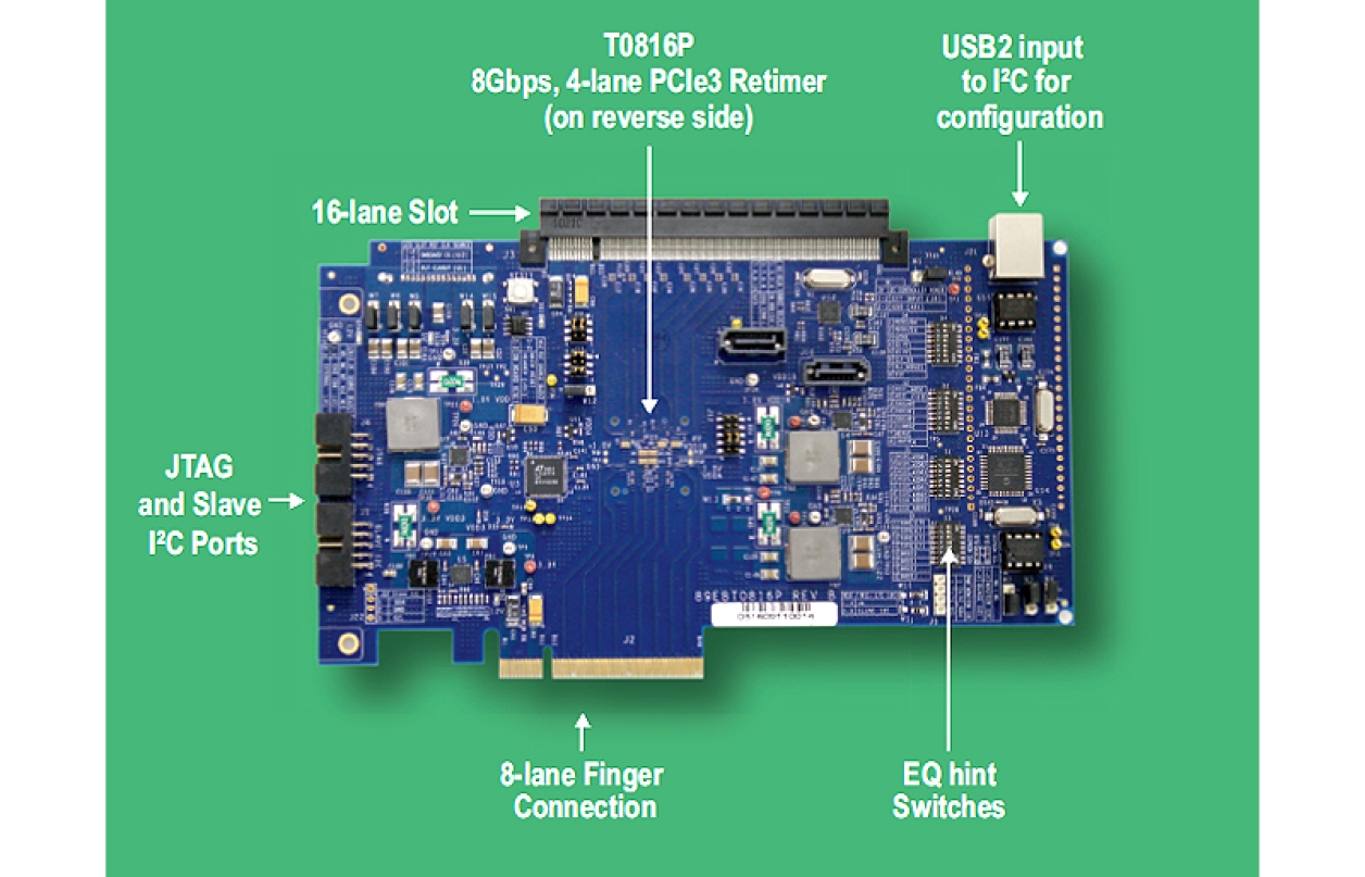 89KTT0816P Evaluation Board for 89HT0816P Retimer