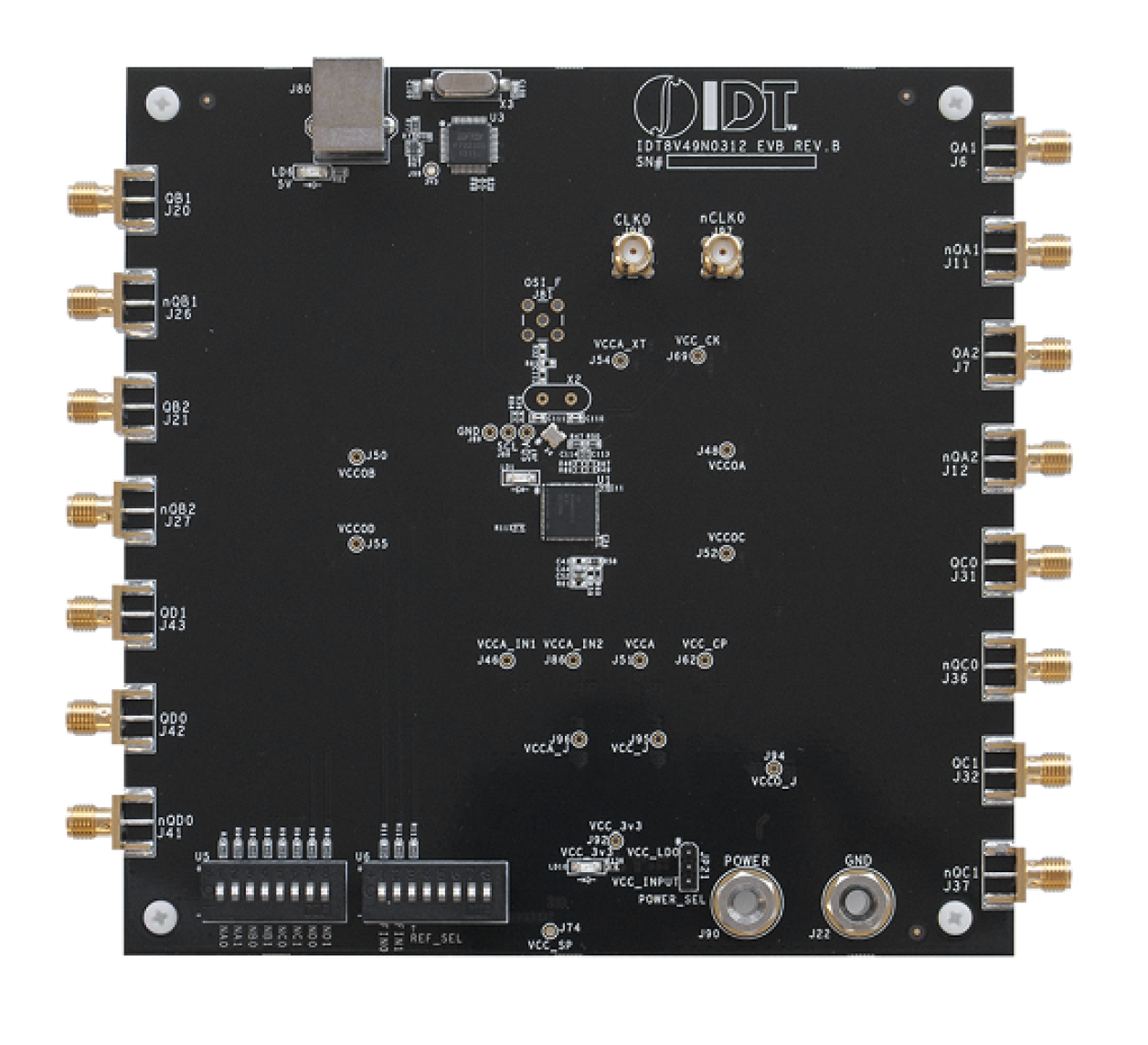 8V49NS0312 Evaluation Board - top