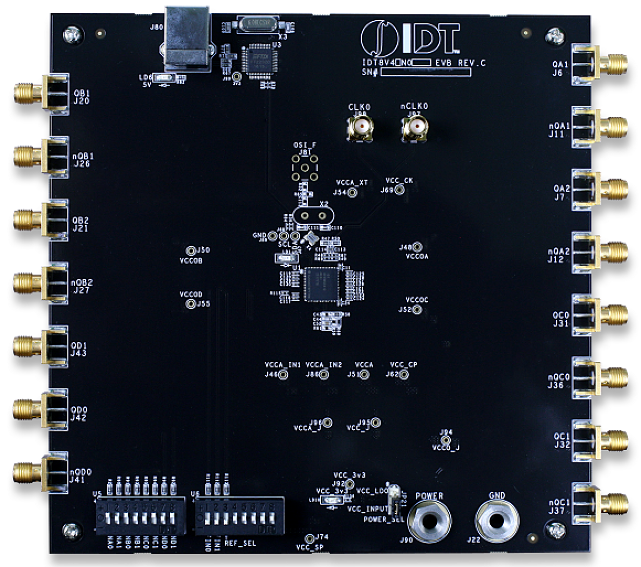 EVK-8V49NS0412 - Evaluation Board (front)
