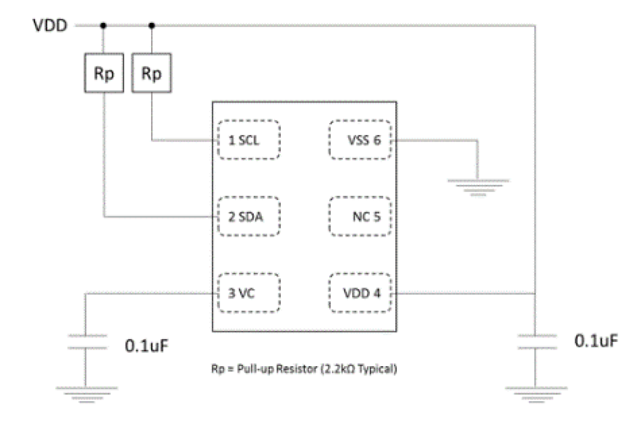 HS3001 - Pinout and Application Circuit