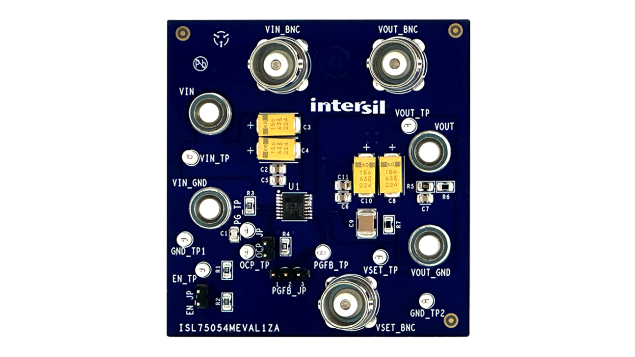 ISL75054MEVAL1ZA Evaluation Board - Top