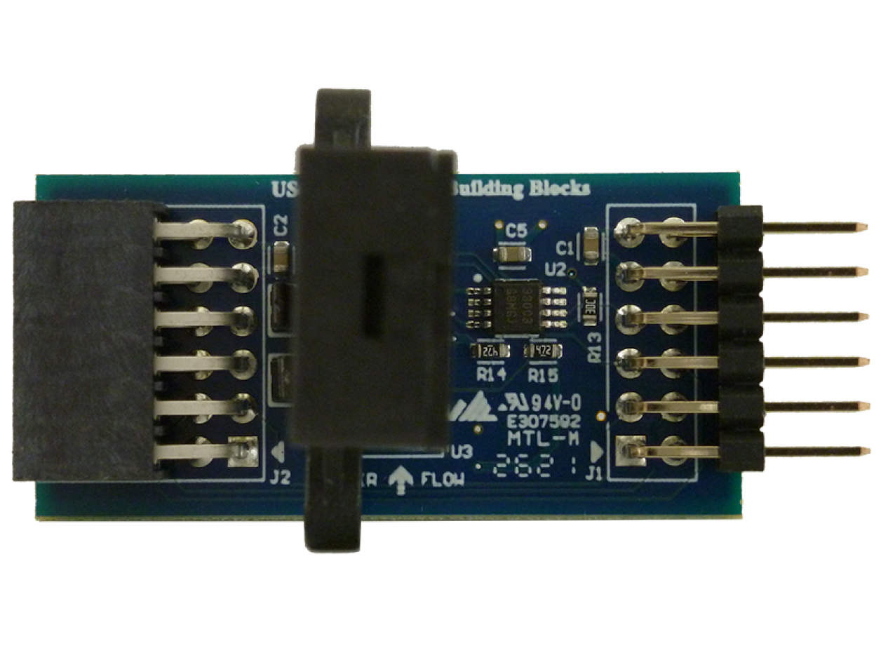US082-FS1015EVZ Vertical Mount Air Velocity Sensor Pmod Board - Top