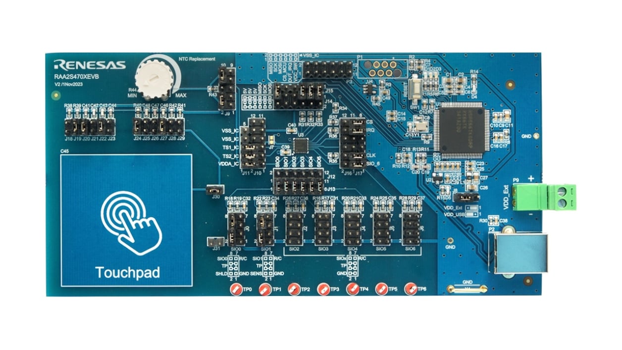 RAA2S4704 Evaluation Board - Top