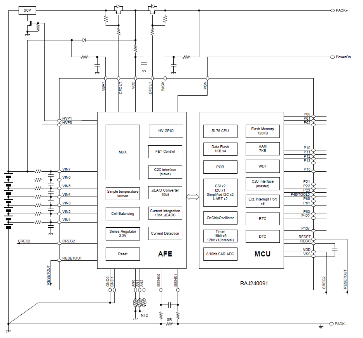RAJ240091GNP Functional Diagram