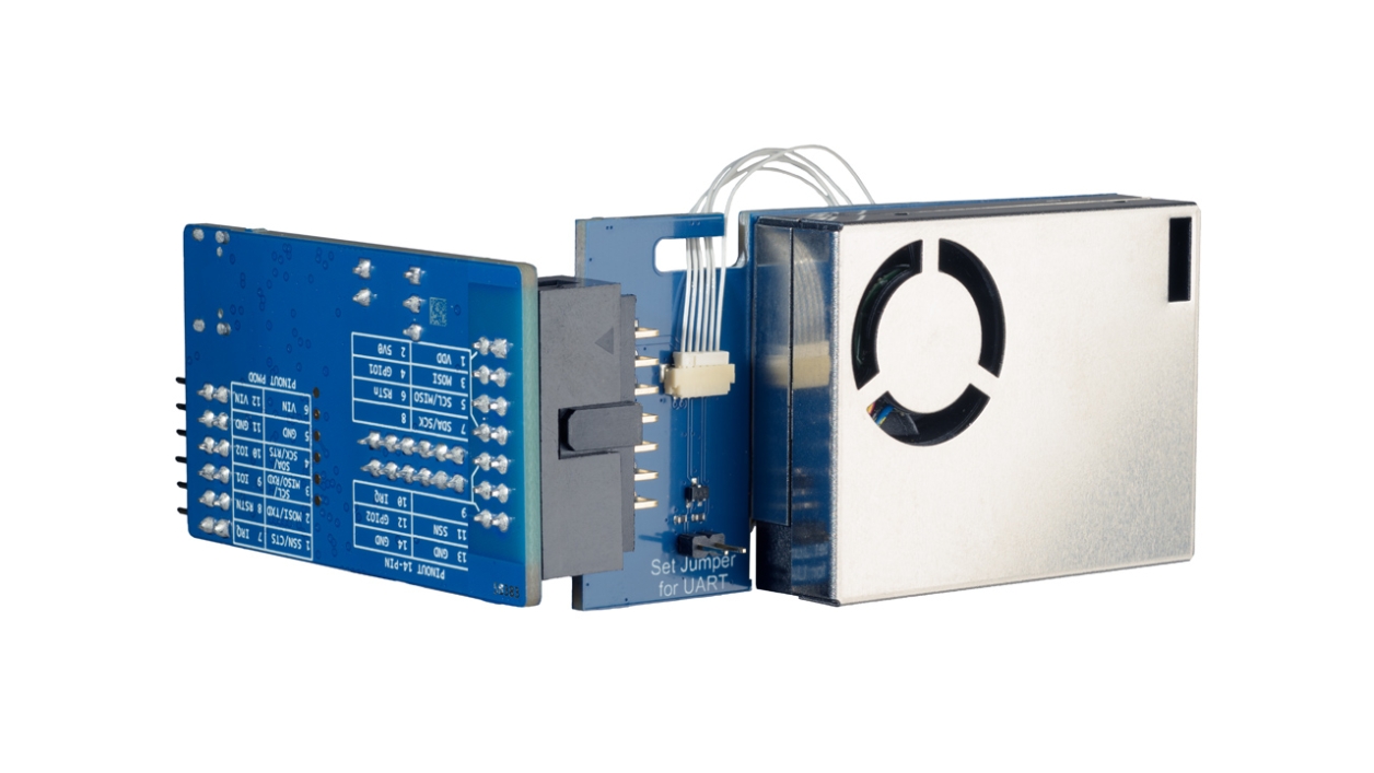 RRH62000 集成传感器模块带子板 + 环境传感器通信（ESCom）板 - 背面