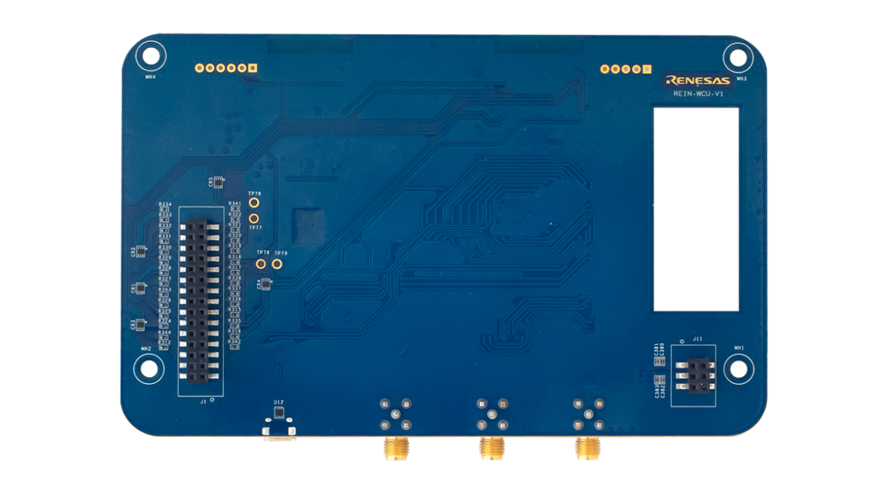 无线通信单元参考设计电路板 - 底视图