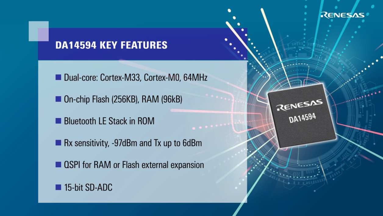 DA14594 Locationing 2.0 Bluetooth LE System on Chip Overview