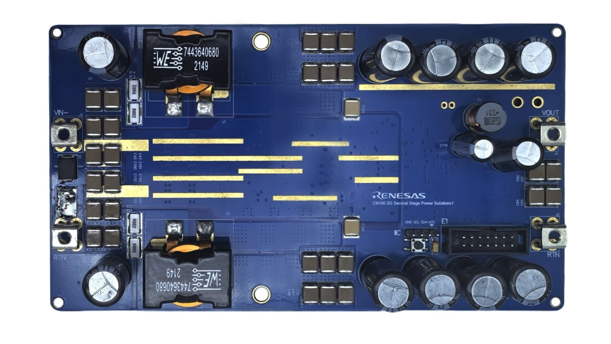 CN190-1-5GPWR-REFZ 参考设计电路板 - 底视图