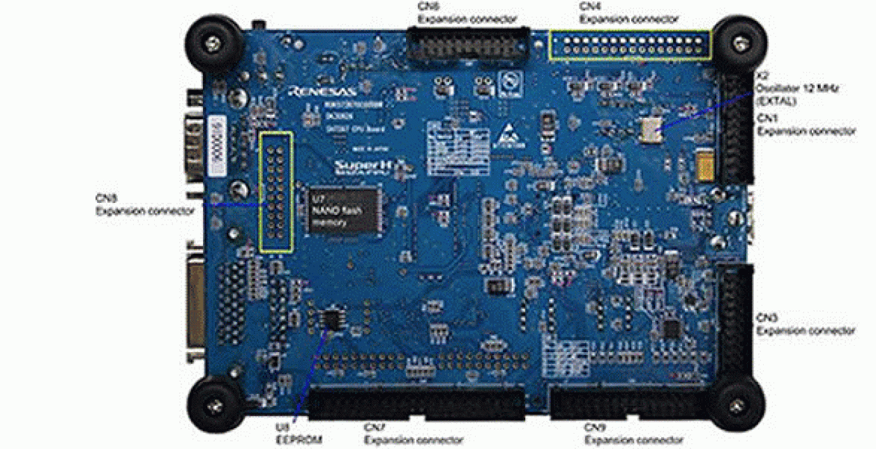 SH7267 CPU Board Back