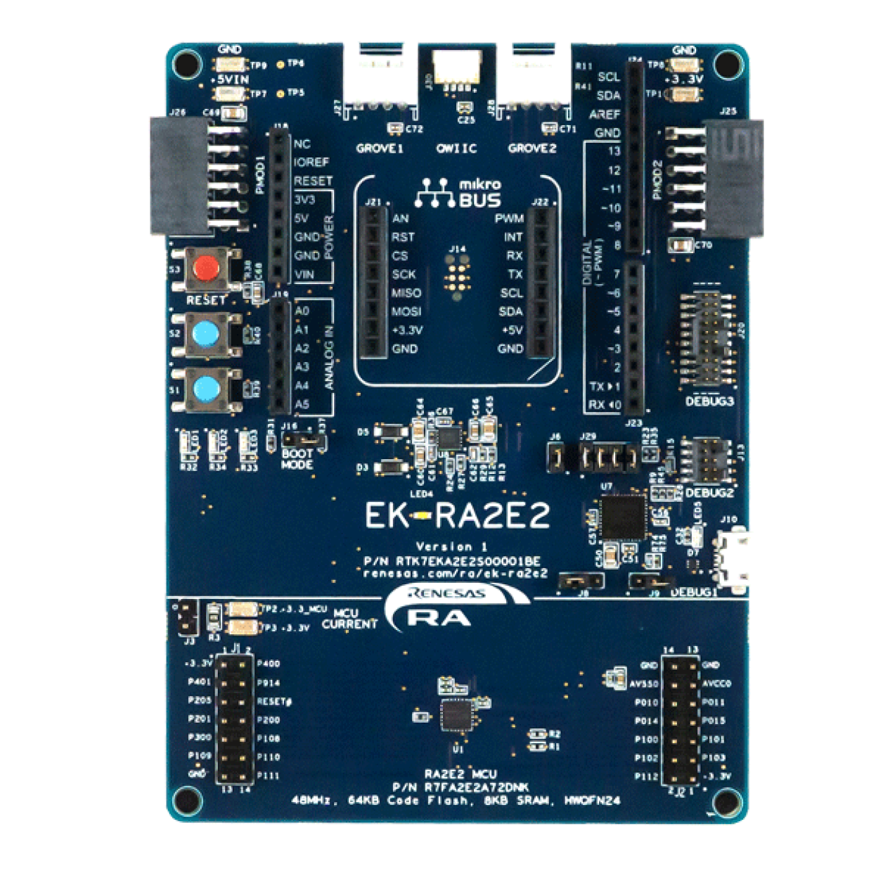 EK-RA2E2 Evaluation Board