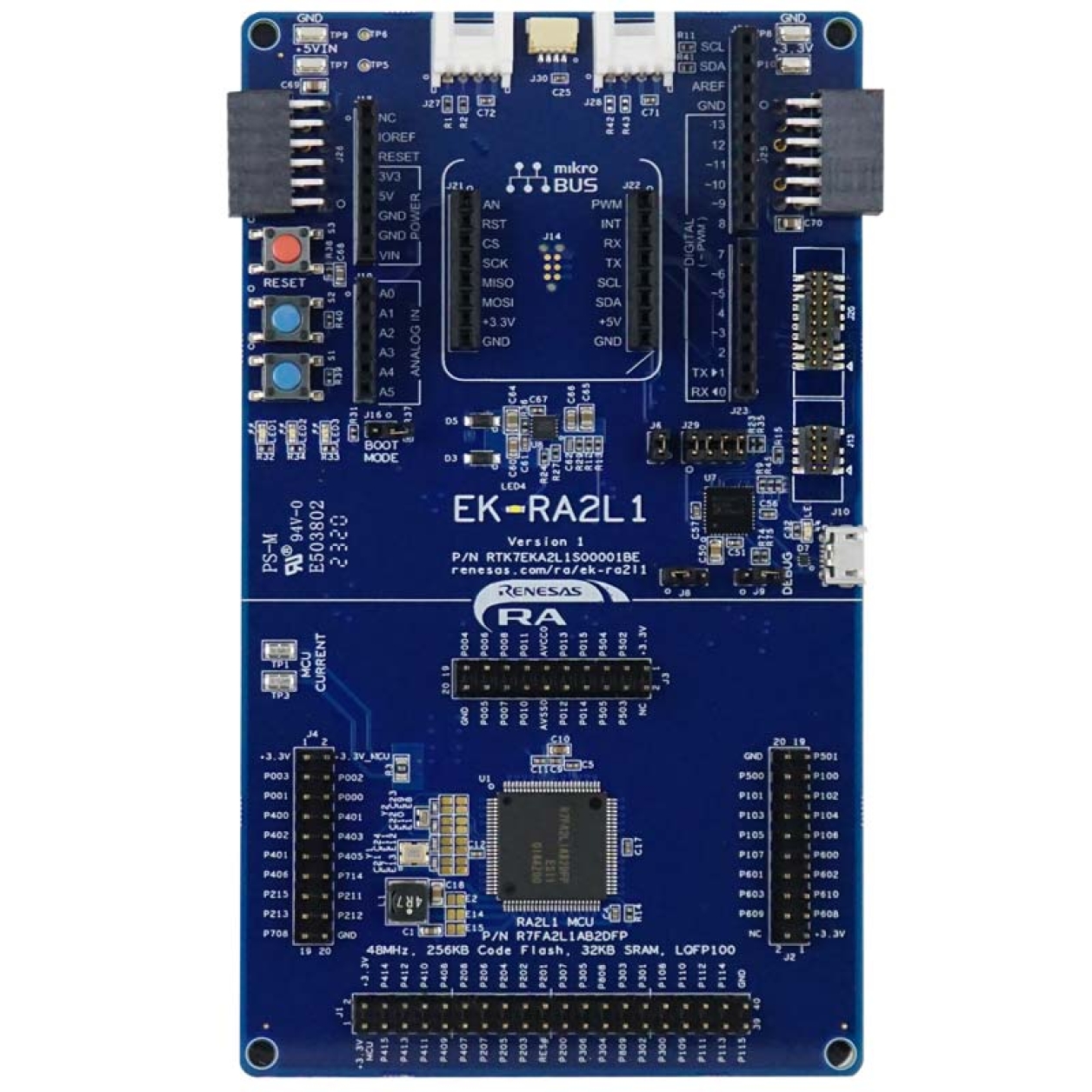 EK-RA2L1 Evaluation Board