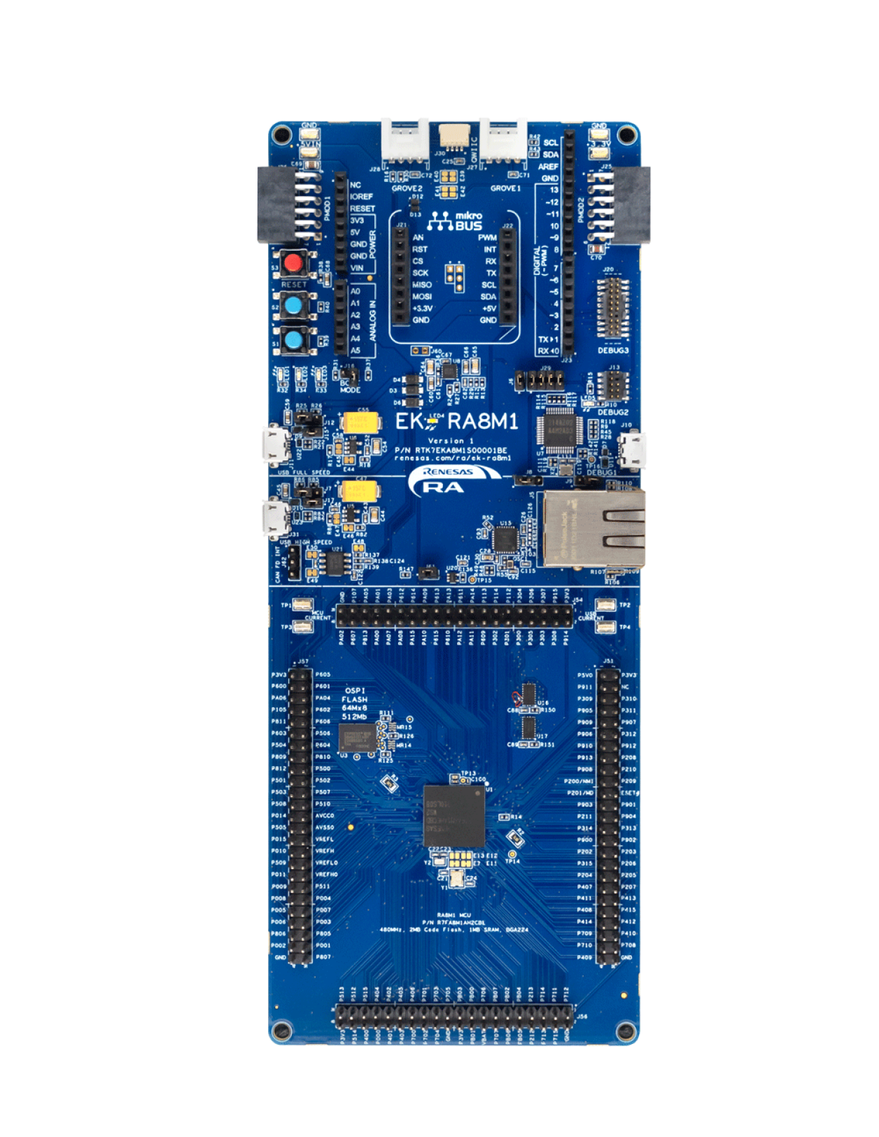 EK-RA8M1 Evaluation Board