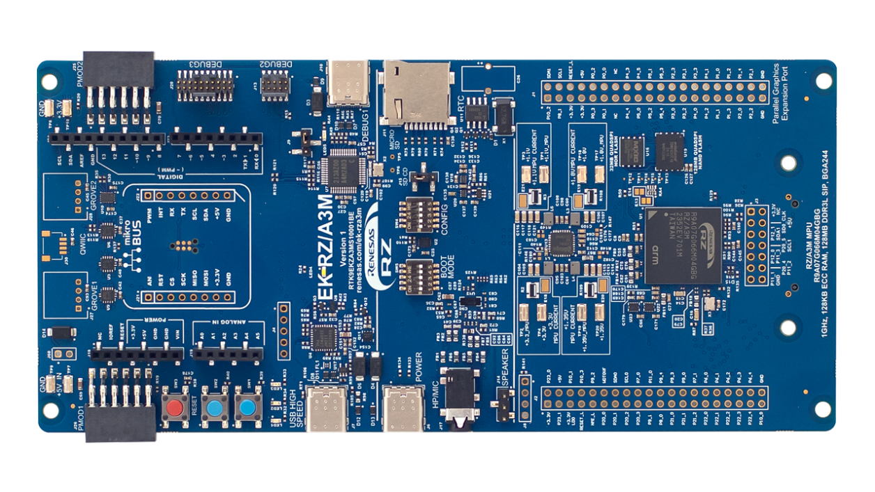 EK-RZ/A3M Evaluation Board - Top
