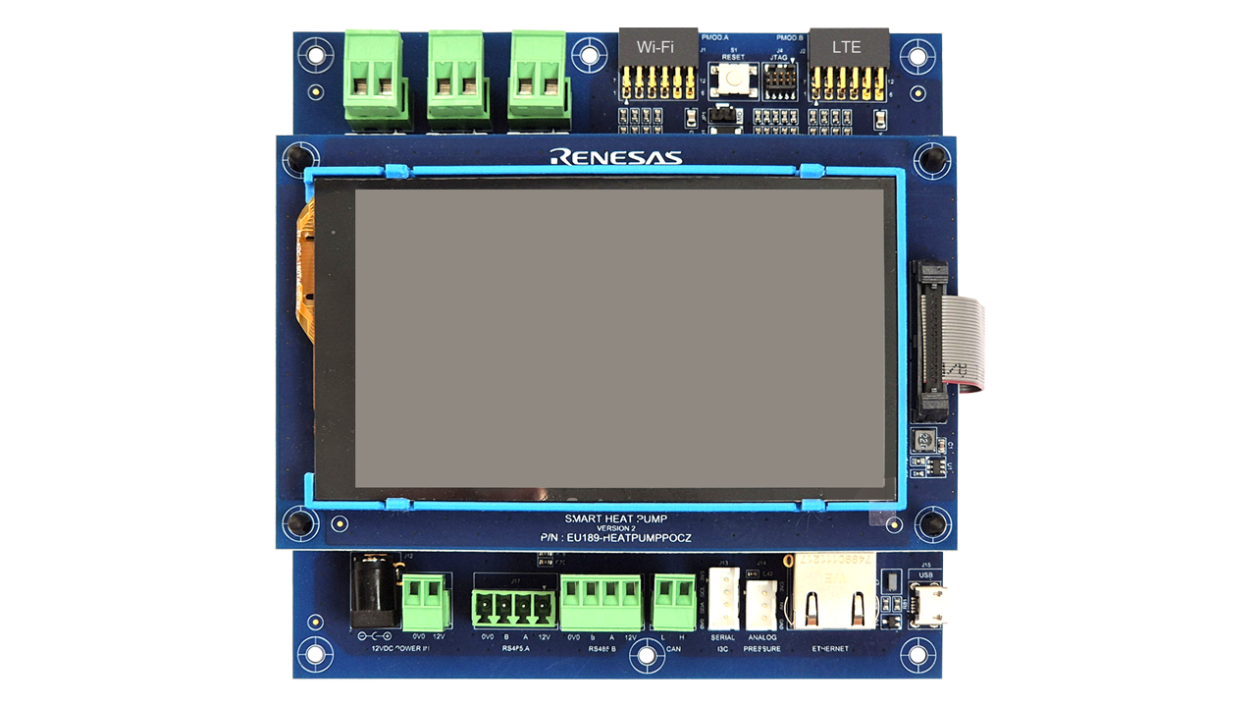 EU189-HEATPUMPPOCZ 参考设计电路板 - 顶视图