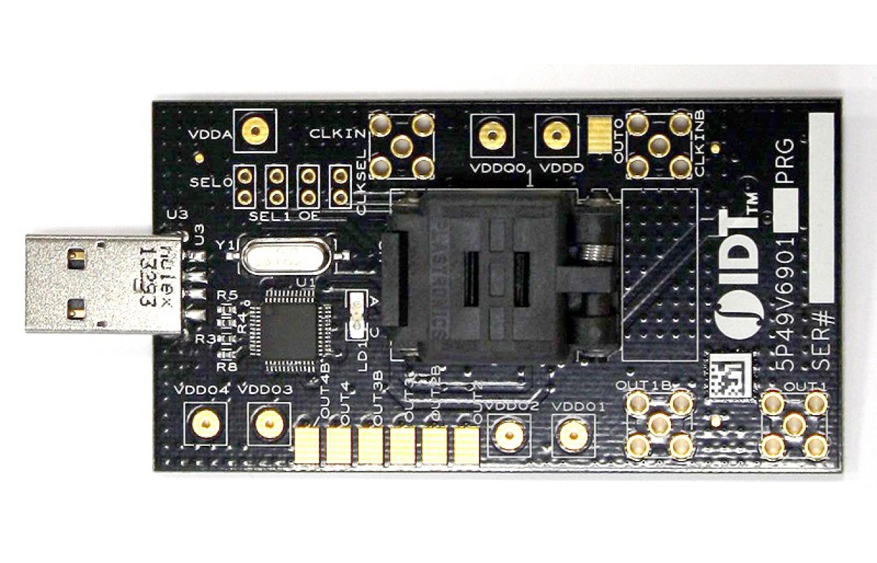 EVKVC6-69xx Programming Board for VersaClock6 - 5P49V69xx - Top