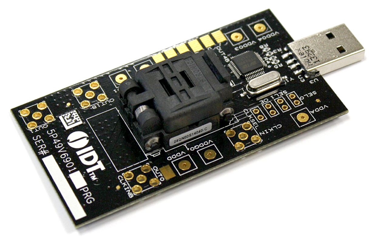 EVKVC6-69xx Programming Board for VersaClock6 - 5P49V69xx - shut view