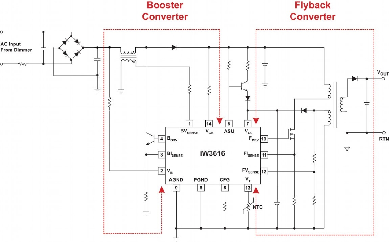 iW3616 Typical Applications Diagram