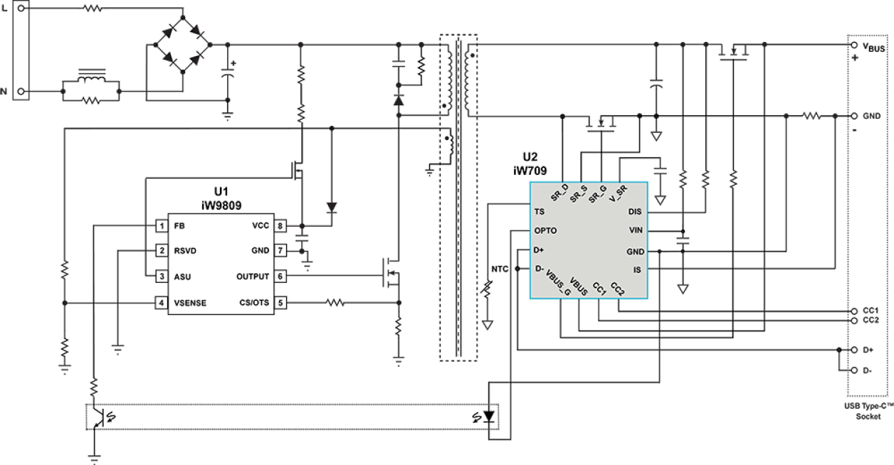 iW709/iW9809 Typical Applications Diagram