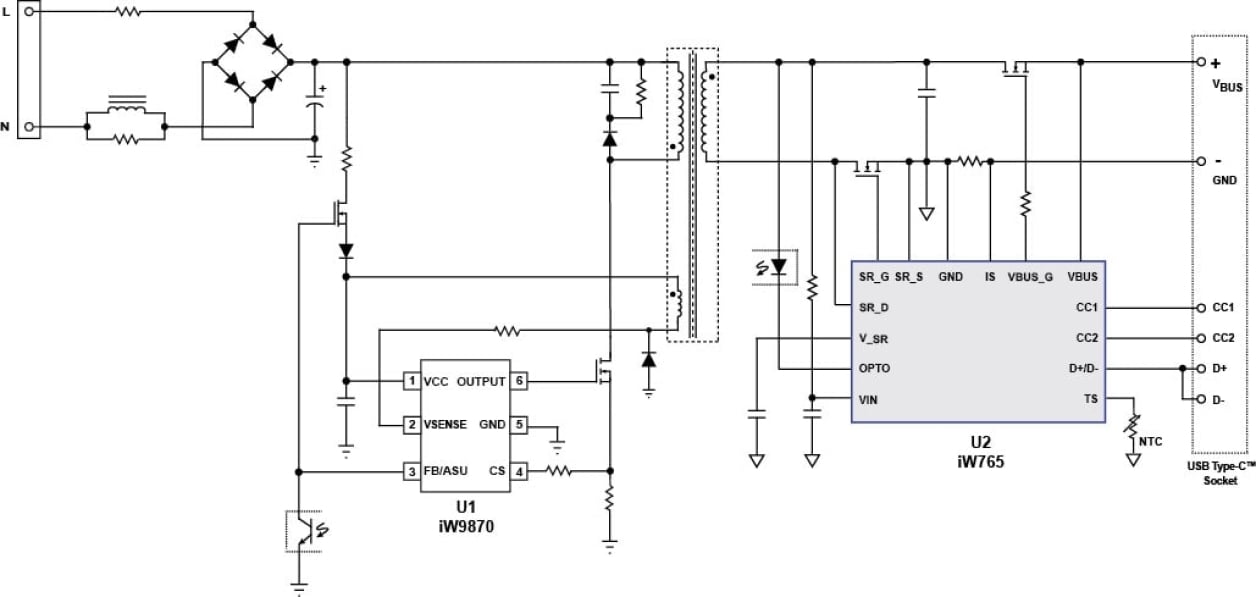 iW765 + iW9870 Typical Applications Diagram
