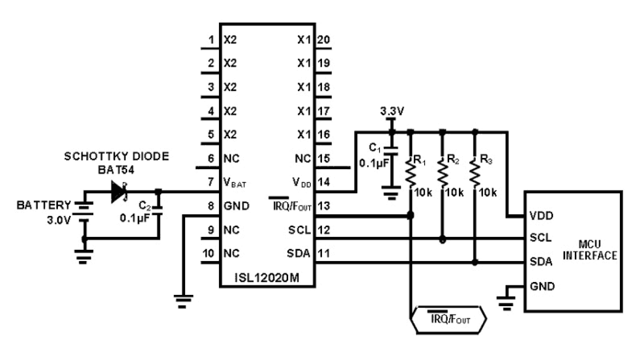 ISL12020M Functional Diagram
