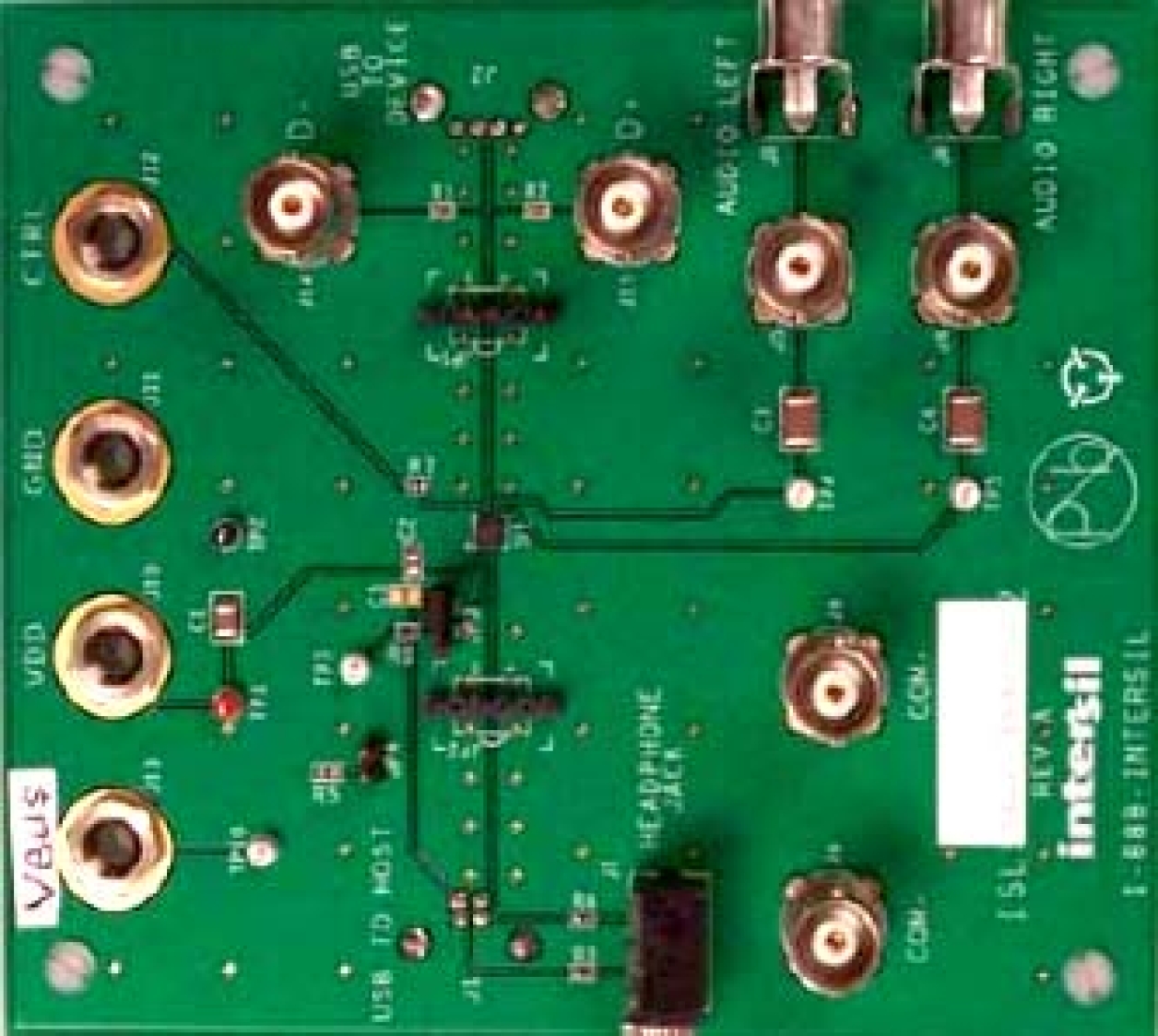 ISL54210EVAL1Z High Speed Switch Eval Board