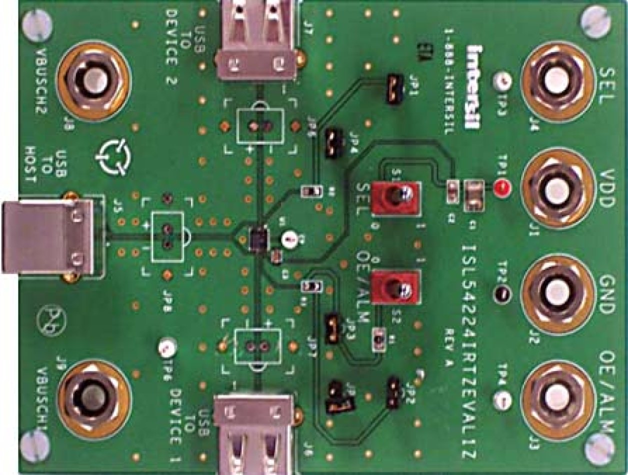 ISL54224IRTZEVAL1Z High-Speed Multiplexer Eval Board