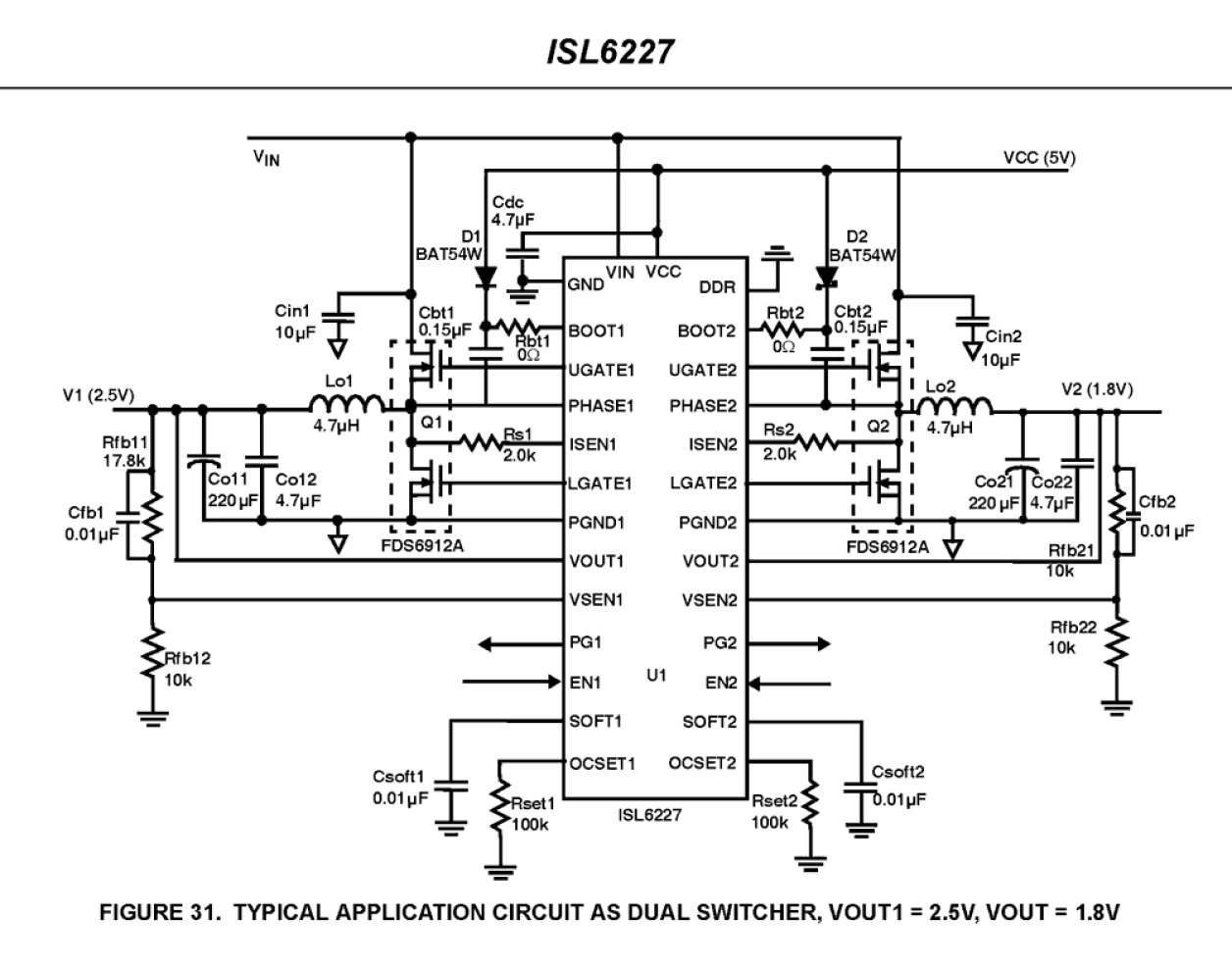ISL6227 Functional Diagram