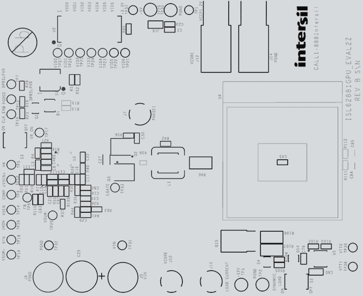 ISL62881CGPUEVAL2Z GPU PWM Controller Eval Board
