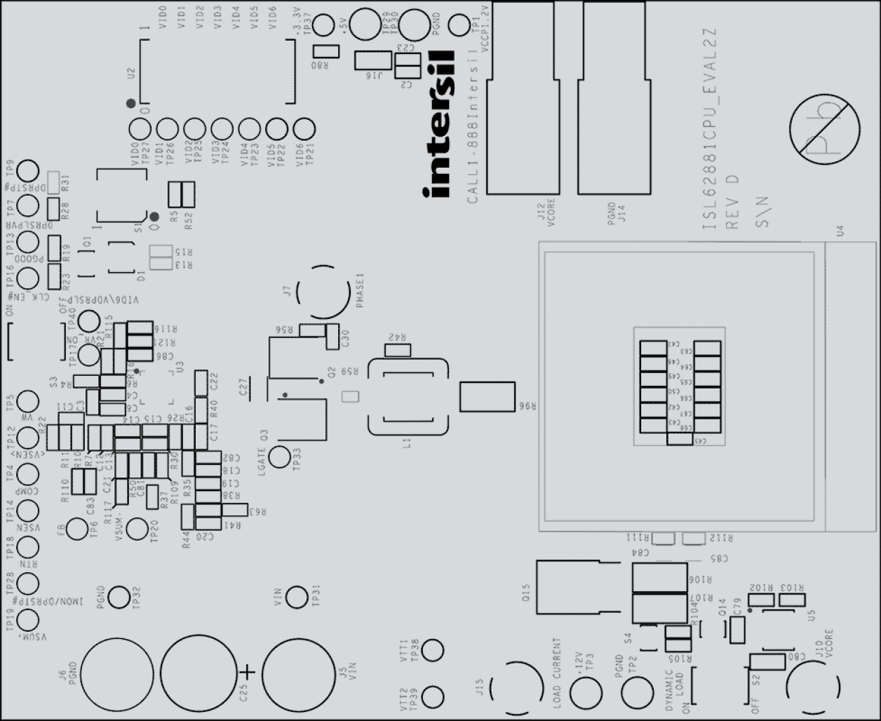 ISL62884CEVAL2Z PWM Regulator Eval Board